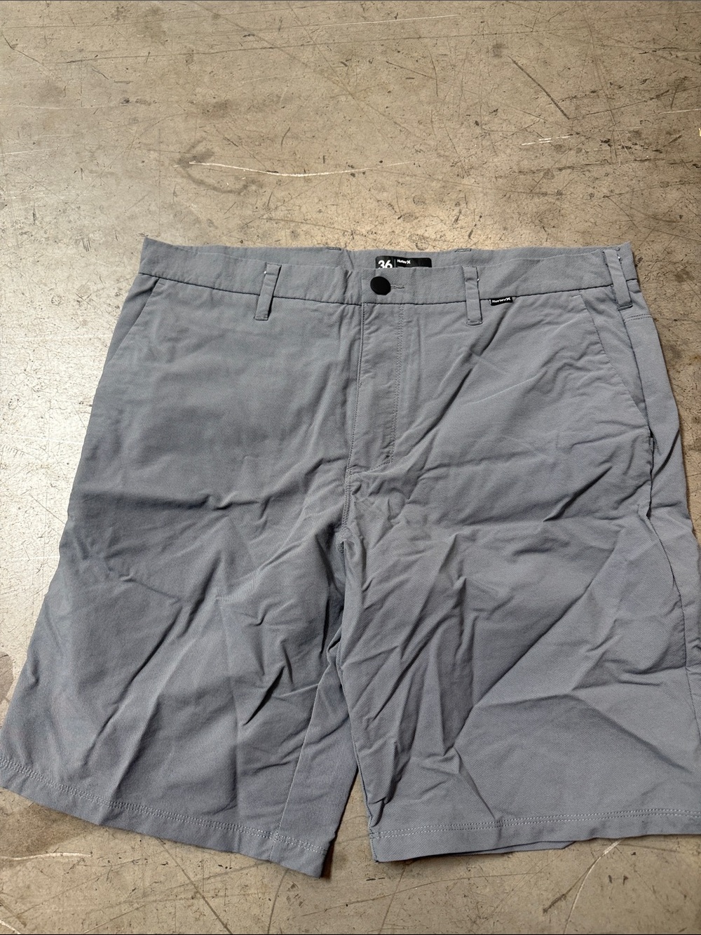 Hurley Men's Light Gray Flat Front Shorts